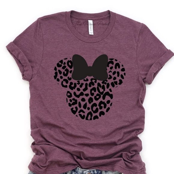 Tops - Leopard Minnie Shirt  XL